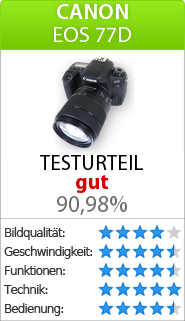 Testbericht zur Canon  EOS 77D