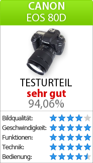 Testbericht zur Canon  EOS 80D